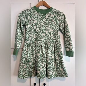 Mini Boden green cotton dress, size 7-8